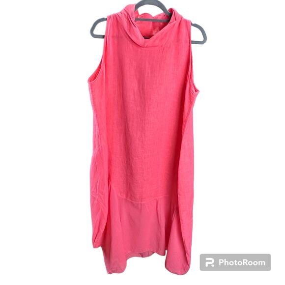 Vivian Shyu pink lagenlook dress sleeveless casual lightweight SZ M/L - Picture 1 of 5